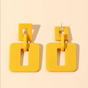 Cool Yellow Acrylic Earrings